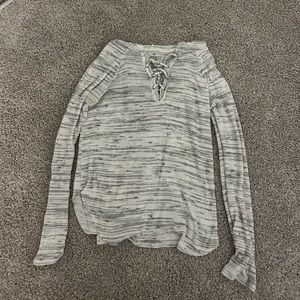 White American Eagle Soft & Sexy lace up hoodie. Casual wear, size small